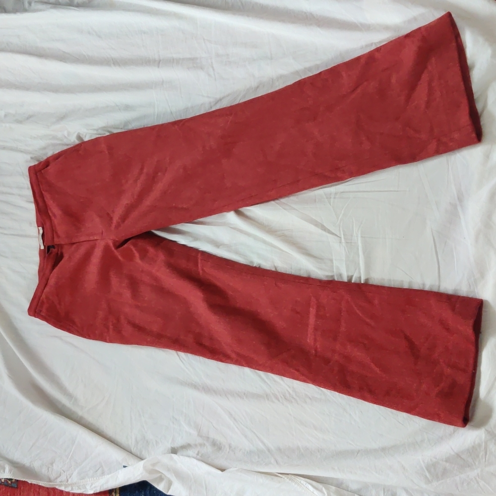Vintage Chaiken wool blend orange herringbone ladies pants. 6